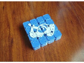 dancing cubes math art cube fidget openscad png print place toy 3d print model - Mito3D