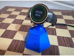 asus 3 temel şarj zenwatch ofis smartwatch stand 3d print model - Mito3D