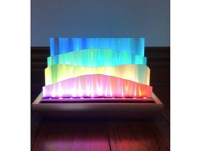 Kuzey ışıkları led lamba heykeller 3d print model - Mito3D