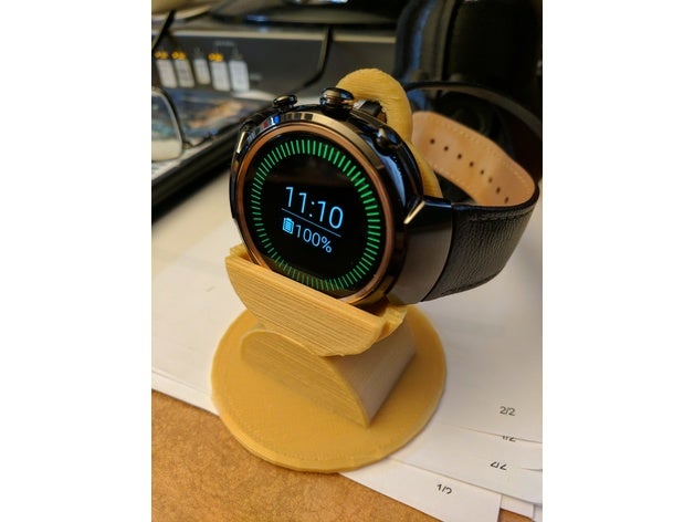asus zenwatch 3 stand rev 3D print model - Mito3D