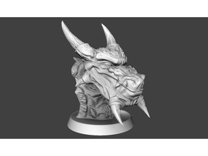 snow dragon creatures bust character creature dragons fantasy might vikings rpg 3d print model - Mito3D