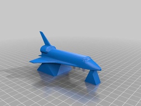 space shuttle mount 3d printing bridge test spaceship 3d print model - Mito3D