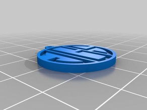 il mio personalizzata monogram pendant più loop doppio monete & distintivi su misura 3d print model - Mito3D