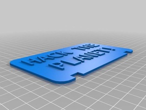 flashforge back plate - hack planet 3d printer accessories 3d print model - Mito3D