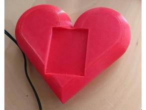 heart shaped Foto-Rahmen Skulpturen Herz Herz, valentines Tag Foto valentine 3d print model - Mito3D