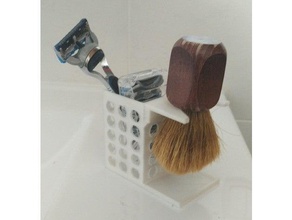 shave brush support bathroom 3d print model - Mito3D