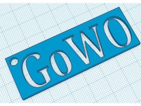 gowo keychain 3d printing keychain 3d print model - Mito3D