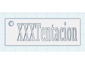 Anahtarlık xxxtentacion 3d baskı 3d print model - Mito3D