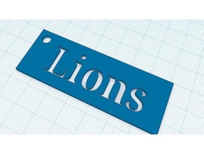 lions de detroit clé la chaîne L'impression 3d 3d print model - Mito3D