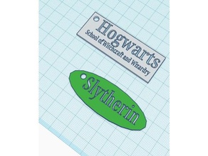 hogwarts school key-chain slytherin super cool 3d printing 3d print model - Mito3D