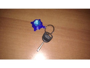 boule de verre pendentif trousseau la mode balle clé un clés porte-clés pendentifs 3d print model - Mito3D