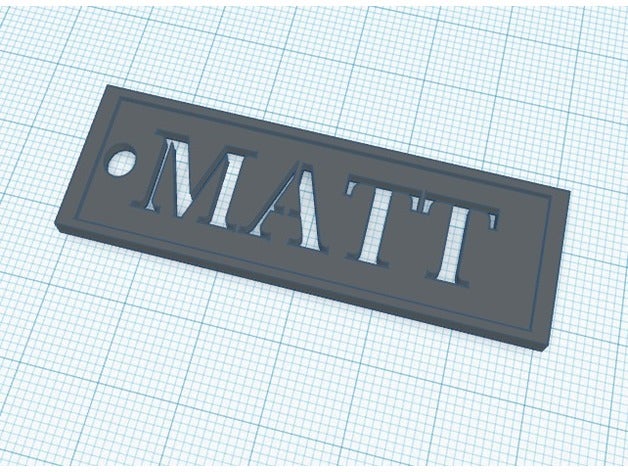 nome portachiavi La stampa 3d keychain 3D print model - Mito3D