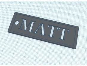 name keychain 3d printing keychain 3d print model - Mito3D