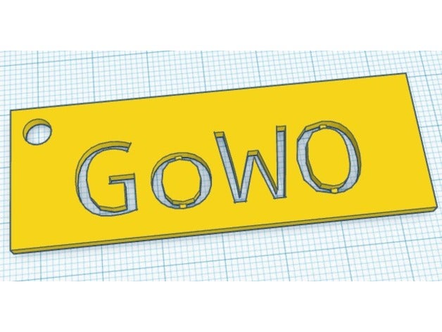 gowo keychain 3d printing 3D print model - Mito3D