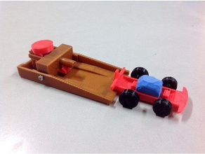 shooting car toy mechanical toys physics 3d print model - Mito3D