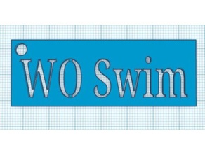 wo swim key chain 3d printing 3d print model - Mito3D