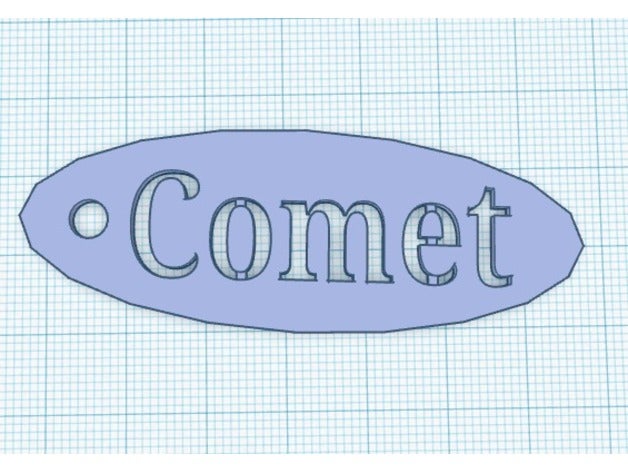 la comète trousseau de clés L'impression 3d un 3D print model - Mito3D