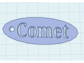 comet keychain 3d printing keychain 3d print model - Mito3D