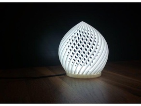 reijh - lamp interchangeable yeah series household 3d printing lampshade led usb vase wave 3d print model - Mito3D