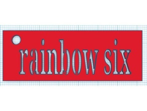 rainbow six trousseau de clés L'impression 3d 3d print model - Mito3D