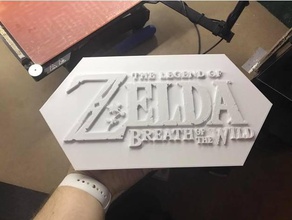 legend zelda breath wild logo 2d art 3d print model - Mito3D