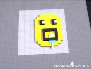 smiley eating face art 3d print model - Mito3D