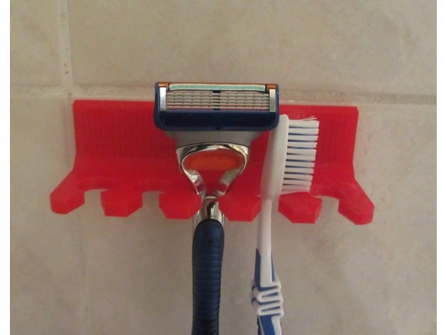 titular de cepillo dientes cuarto baño los hogares maquinilla afeitar pie 3D print model - Mito3D