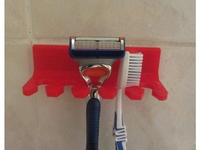 toothbrush holder bathroom household razor stand 3d print model - Mito3D