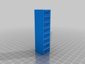 test de température L'impression 3d tests l'étalonnage calibrage l'imprimante la 3d print model - Mito3D