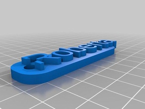 roberta semplice portachiavi segni e loghi su misura 3d print model - Mito3D
