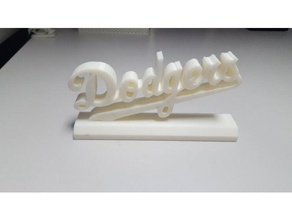 dodgers logo sport & outdoors 3d print model - Mito3D