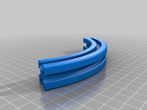 curva 2020 de extrusión perfil misumi kossel 3d print model - Mito3D