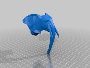 symmetric low poly elephant sculptures lowpoly papercraft paper craft symetric symmetrical symmetry 3d print model - Mito3D