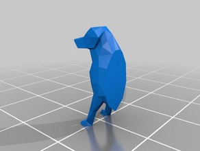 low poly-labrador chien statue sculptures animal lowpoly lowpolygon 3d print model - Mito3D