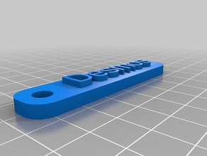 il mio personalizzato semplice portachiavi desmos segni e loghi su misura 3d print model - Mito3D