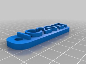 il mio personalizzato semplice portachiavi segni e loghi su misura 3d print model - Mito3D
