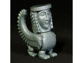 sphinx Skulpturen alten das Antike Griechenland chibi Niedlich Mythologie statue statuette 3d print model - Mito3D