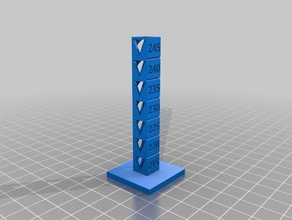 petg-temp Kalibrierung Turm 3d-Druck-tests kundengebundene 3d print model - Mito3D