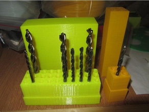 customizable drill bits box holder organizer storage tool holders & boxes 3d print model - Mito3D