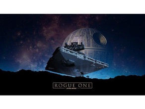 rogue one death star imperial destroyer lithophane 3d printing deathstar sci-fi wars 3d print model - Mito3D