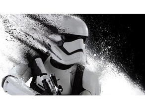 first order stormtrooper lithophane 3d printing sci-fi star wars storm trooper force awakens 3d print model - Mito3D