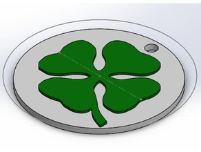 alfa romeo quadrifoglio 3d-drucken 4-Blatt Klee clover leaf keychain Schlüsselanhänger Schlüssel-ring 3d print model - Mito3D
