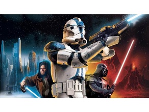 star wars battlefront 2 affiches L'impression 3d clone trooper darth vader lithophane obi-wan revenge sith sci-fi gratuite de 3d print model - Mito3D