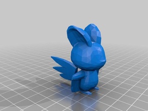 emolga yaratıklar elektrik uçan pokedex pokemon sincap 3d print model - Mito3D