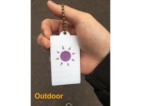 solar uv-dosimeter outdoor & Garten - Abzeichen dosimeter Strahlung Sonne UV 3d print model - Mito3D