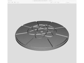 diaframma sience logo anziani coaster 2d art aperture science portale 3d print model - Mito3D