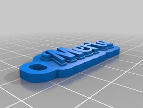 merle portachiavi llaveros personalizado 3d print model - Mito3D