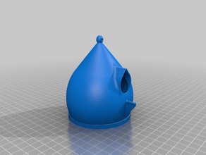 modified birdhouse attached bottom fits mini printer 3d printing 3d print model - Mito3D