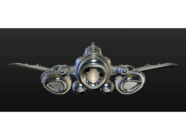 vampiro caccia i veicoli fallout fighter jet da combattimento retrò futuro 3D print model - Mito3D