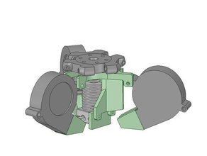 montaje del ventilador kossel mini delta de la impresora Impresora 3d las piezas 3d print model - Mito3D